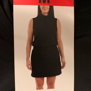 New Elle Sport Sleeveless Tennis Black Mock Neck Mini Dress. Size M